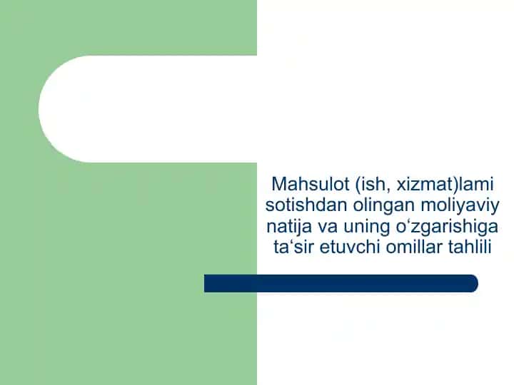 Moliyaviy hisobotlar tizimi