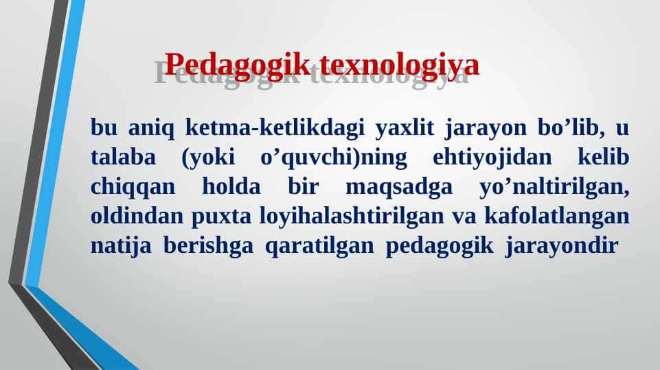 Pedagogik texnologiya