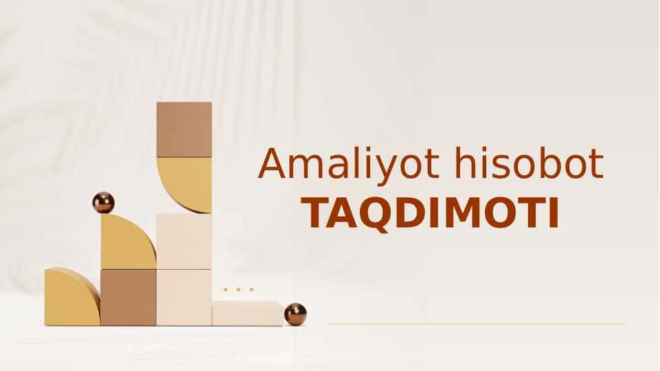 Sharq tillari amaliyotining hisobot taqdimoti
