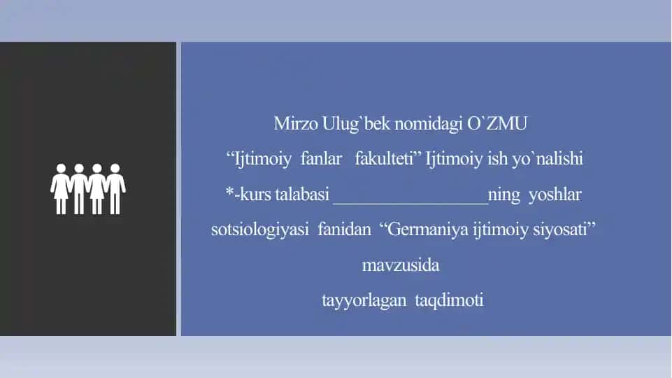 “Germaniya ijtimoiy siyosati”
