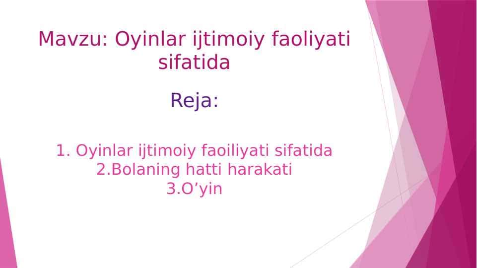 Oʻyinlar ijtimoiy faoliyati sifatida