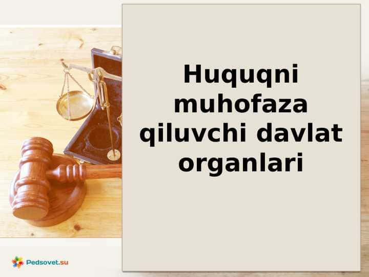 Huquqni muhofaza qiluvchi davlat organlari