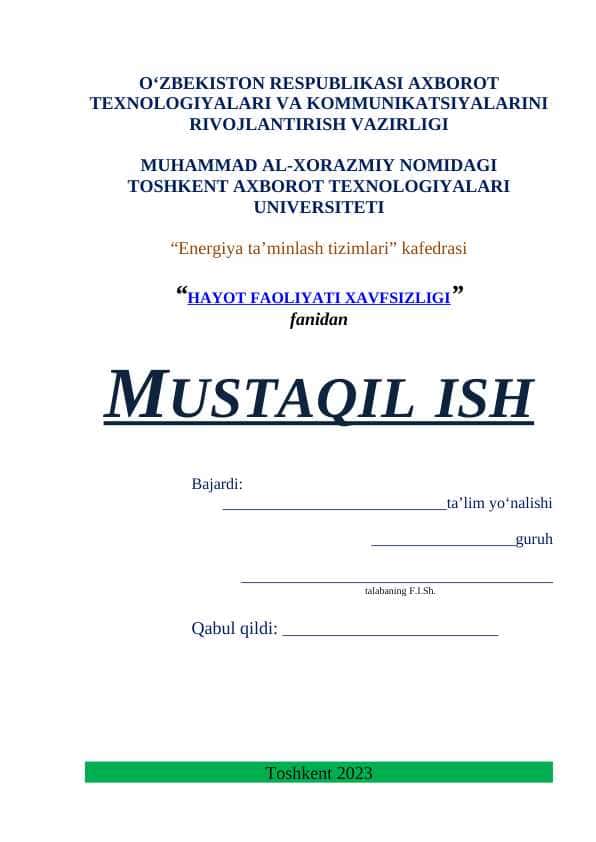 O‘tkir zaharlanishlar va ularga qarshi kurash chora-tadbirlari.