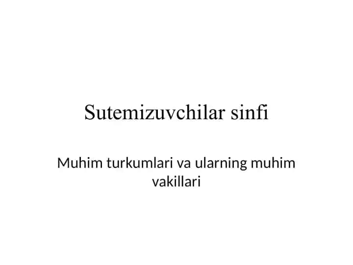 Sutemizuvchilar sinfi
