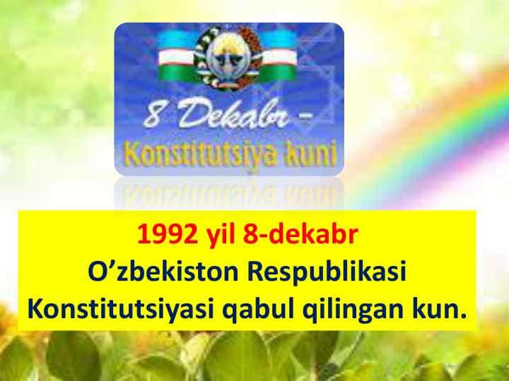 8-dekabr Kostitutsiya kuni bayrami