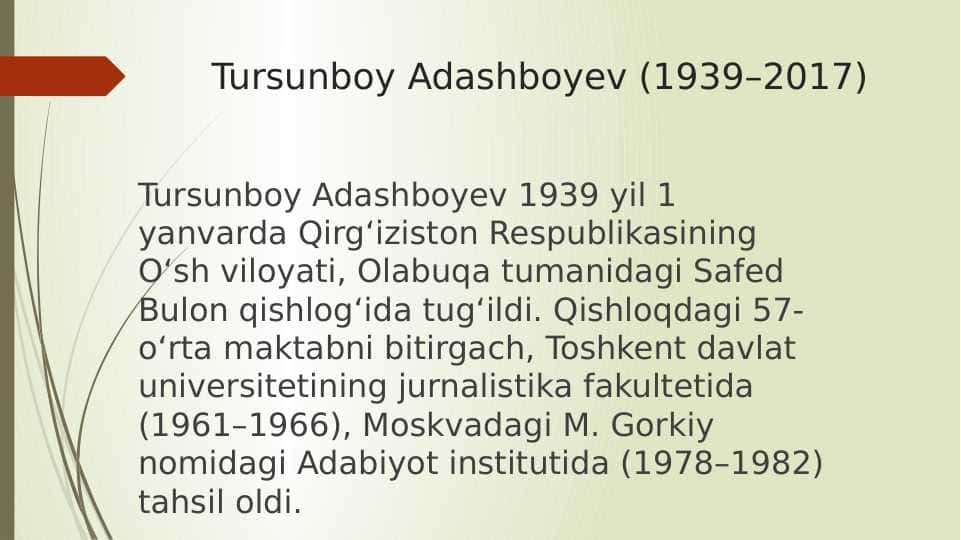Tursunboy Adashboyev