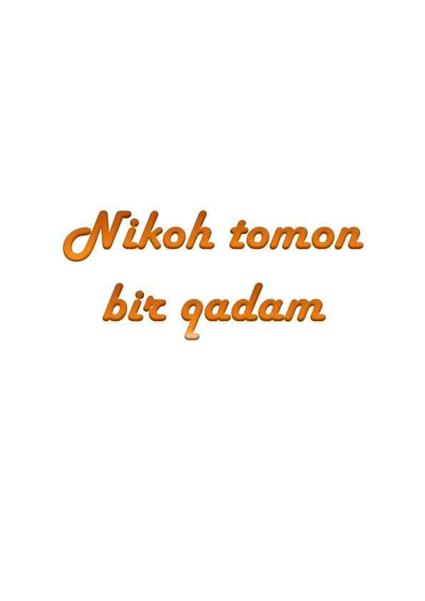JUFT TANLASH. Nikoh tomon bir qadam.