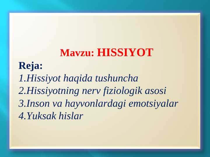Hissiyot