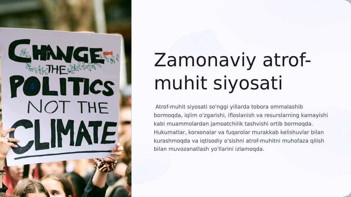 Zamonaviy atrof-muhit siyosati