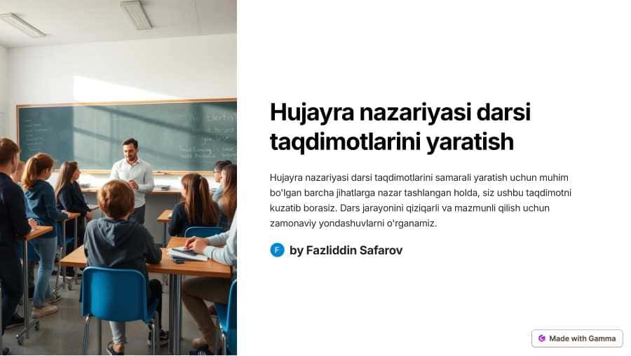 Hujayralar nazariyasi
