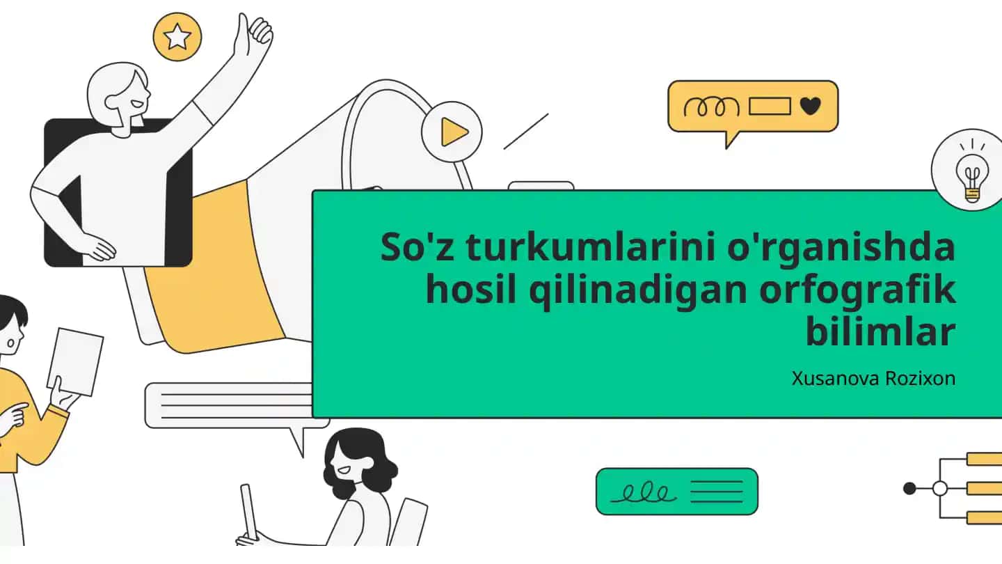 So'z turkumlarini o'rganishda hosil qilinadigan orfografik bilimlar