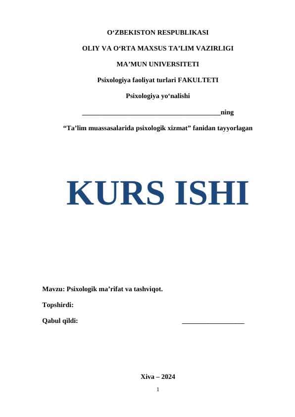 Psixologik ma’rifat va tashviqot