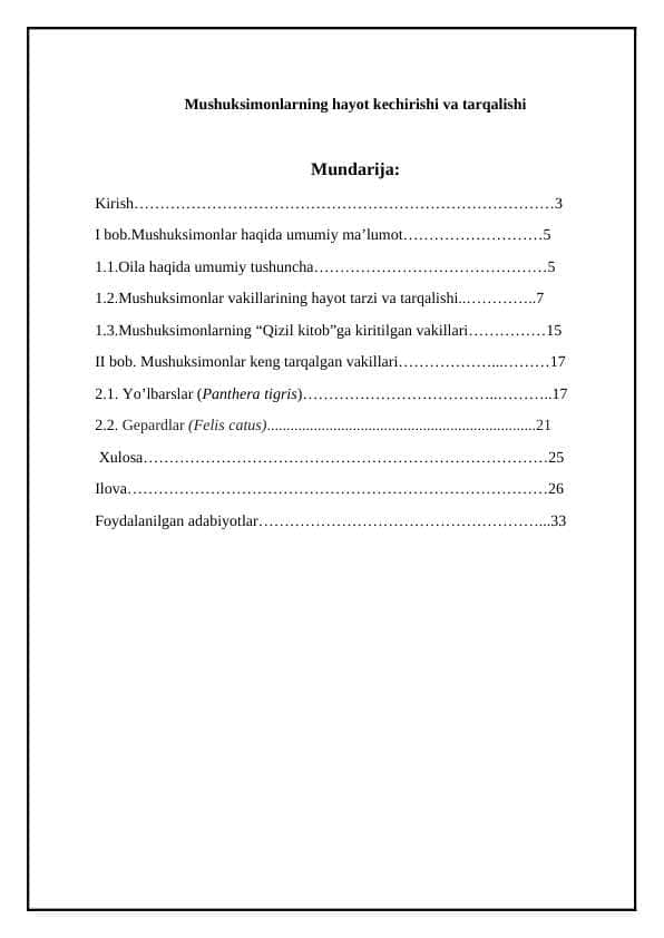 Mushuksimonlarning hayot kechirishi va tarqalishi