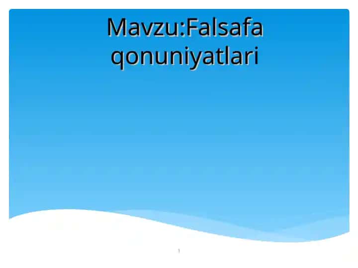 Falsafa qonuniyatlari