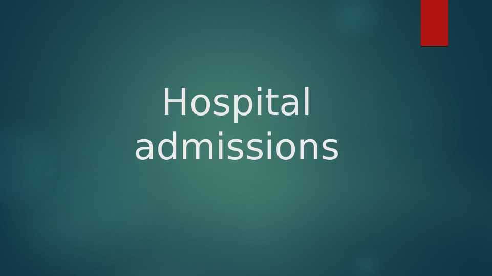 Hospital admissions