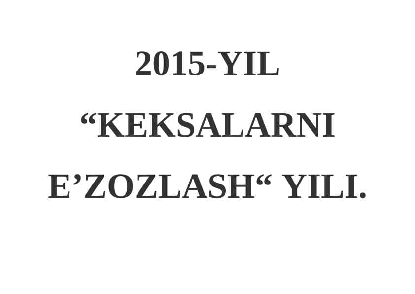 2015-yilda amalga oshirilgan islohotlar