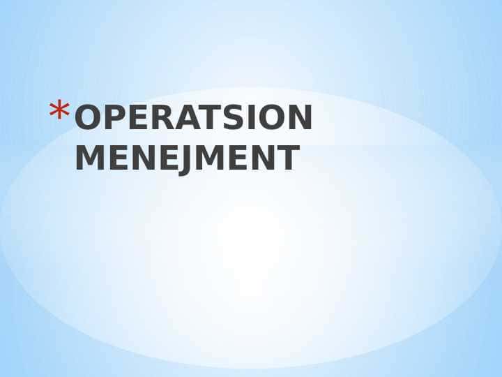 operatsion menejment strategiyaning dolzarbligi pptx