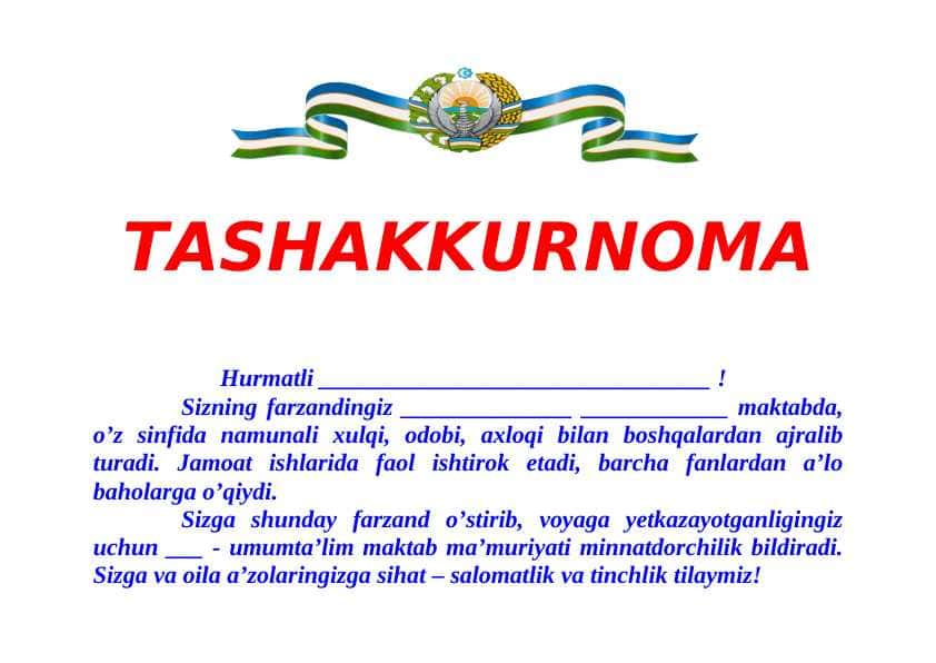 Tashakkurnoma