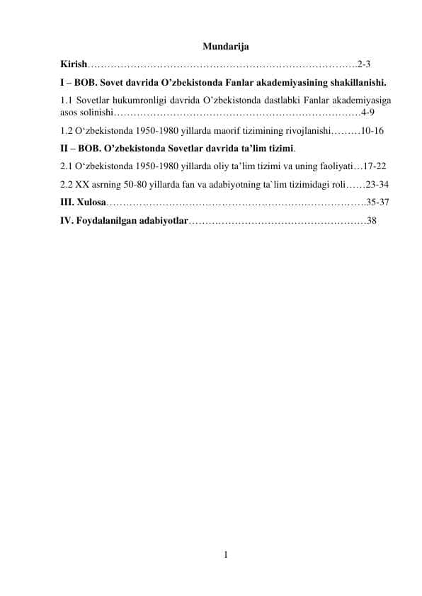 Sovet davrida O’zbekistonda Fanlar akademiyasining shakillanishi