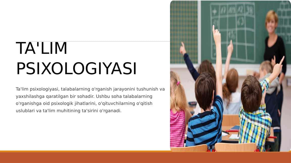 Ta'lim psixalogiyasi