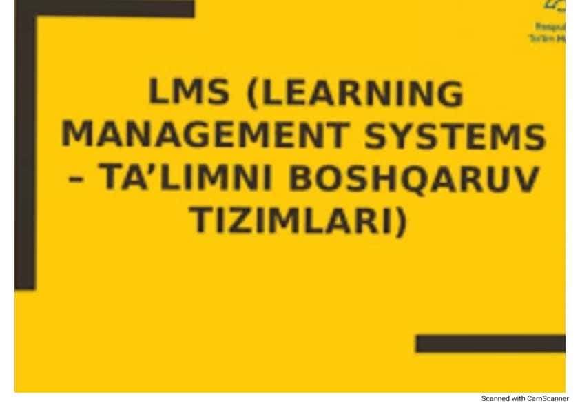 LMS Taʼlimni boshqaruv tizimi
