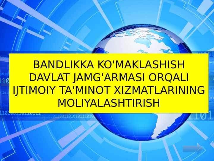 BANDLIKKA KO'MAKLASHISH DAVLAT JAMG'ARMASI ORQALI IJTIMOIY TA'MINOT XIZMATLARINING MOLIYALASHTIRISH