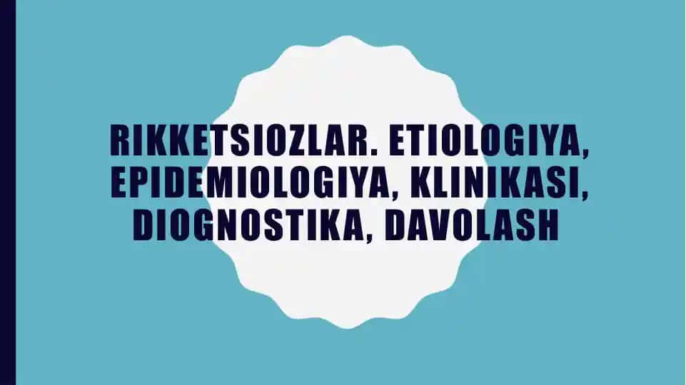 Rikketsiozlar