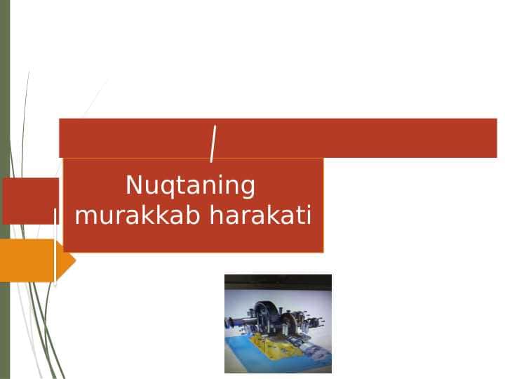 Nuqtaning murakkab harakati