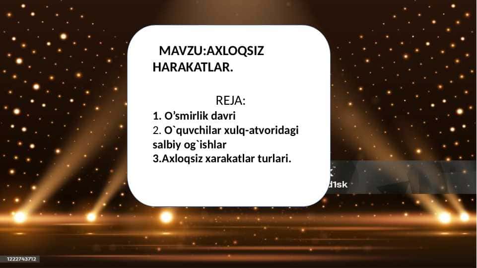 AXLOQSIZ HARAKATLAR