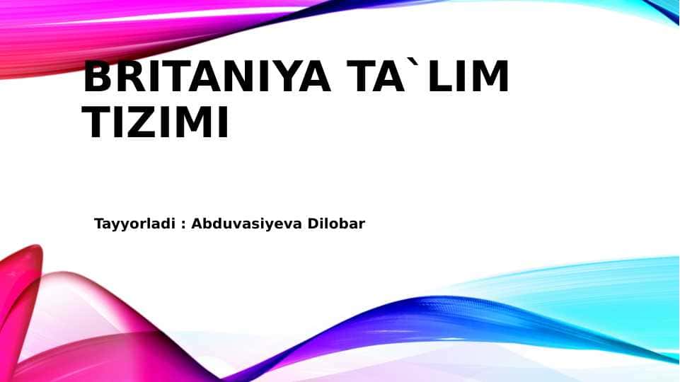 Britaniya ta`lim tizimi