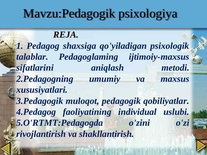 Pedagogik psixologiya