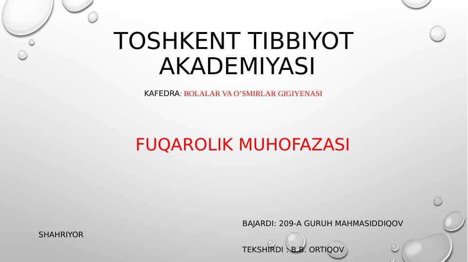 Kimyoviy qurol. Zaharli moddalarning tasnifi. Kimyoviy vaziyatni baholash