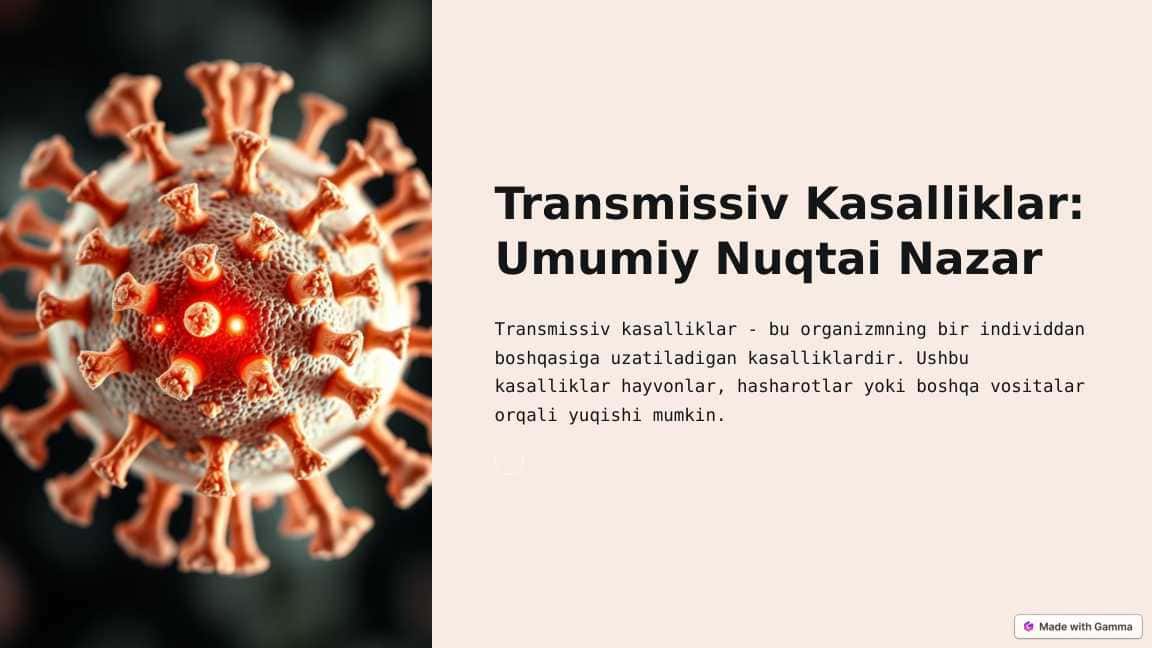 Transmissiv kasalliklar