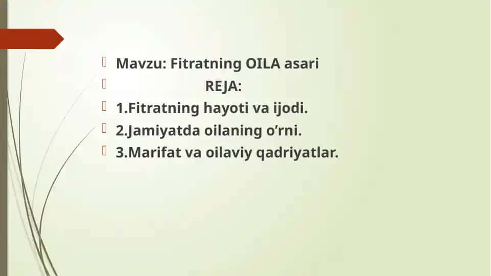 Fitratning OILA asari
