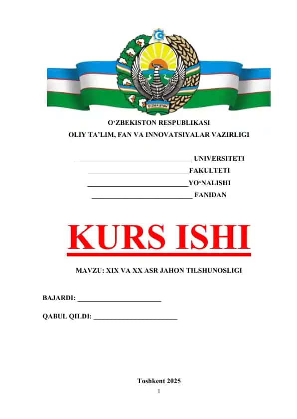 XIX va XX asr jahon tilshunosligi