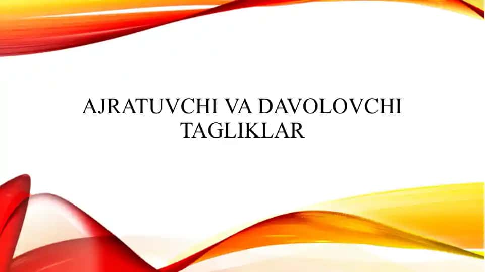 Ajratuvchi va davolovchi tagliklar