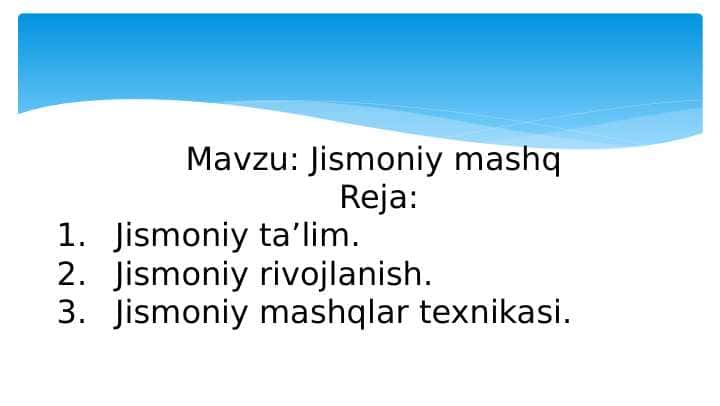 Jismoniy mashq