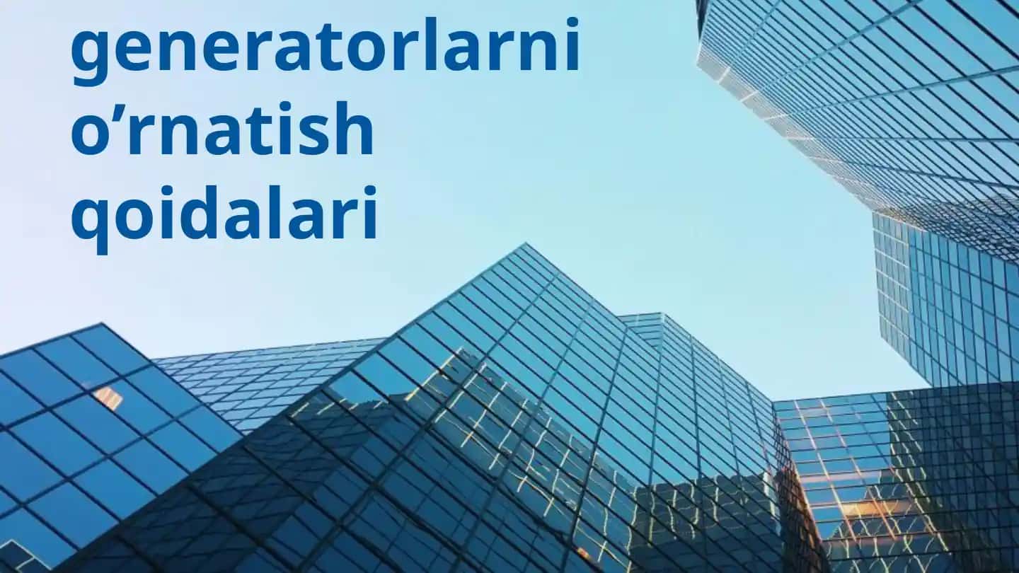Shamol generatorlarni o’rnatish qoidalari
