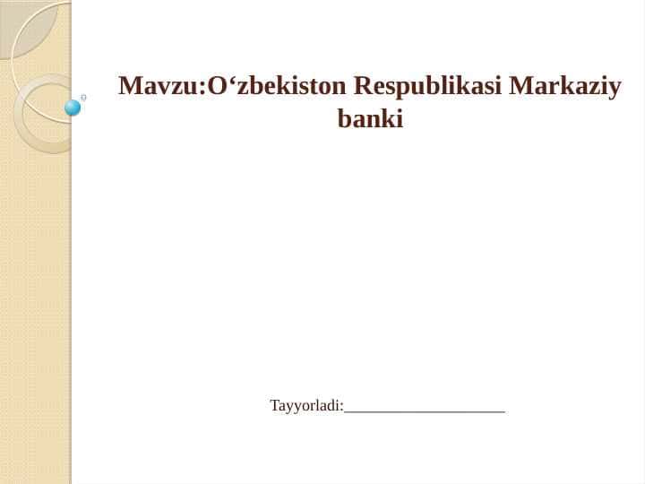 Oʻzbekiston Respublikasi Markaziy banki