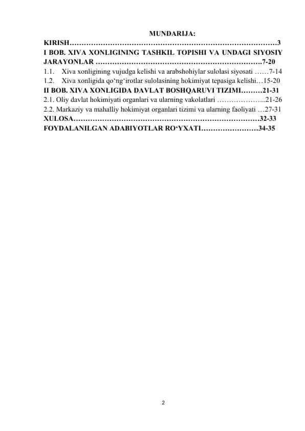 XIVA XONLIGI DAVLAT TUZUMI