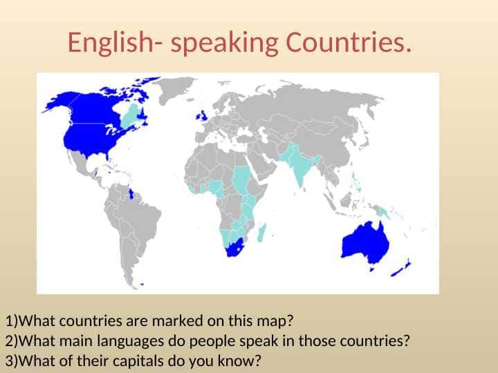 English- speaking Countries.
