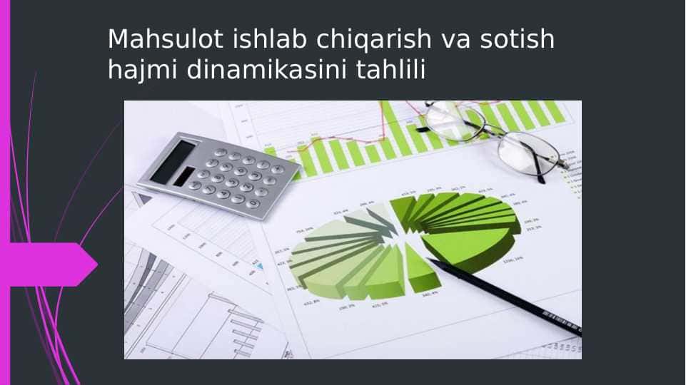 mahsulot ishlab chiqarish va sotish xarajatlari