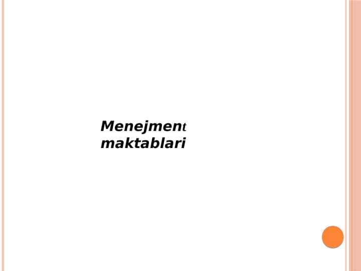 Menejment maktablari