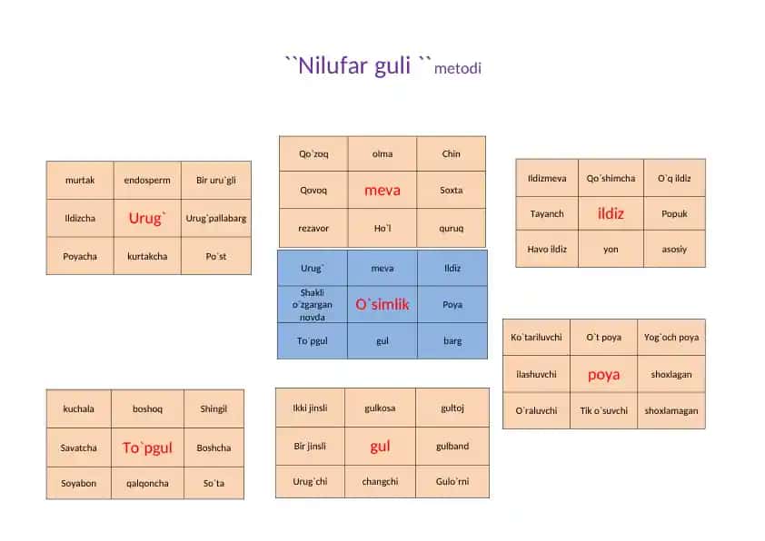 Nilufar guli metodi