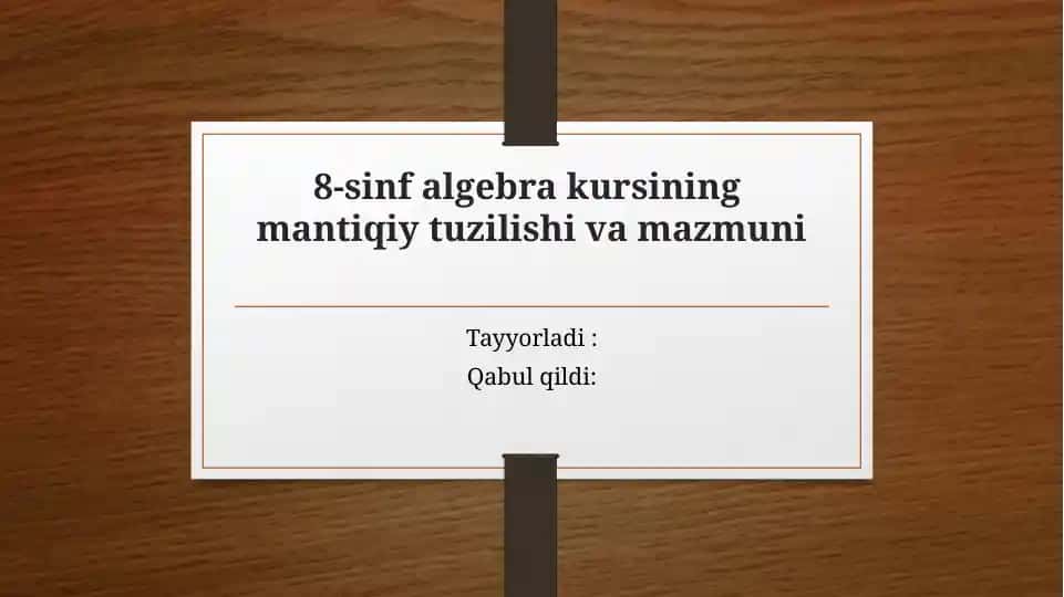 8-sinf algebra kursi