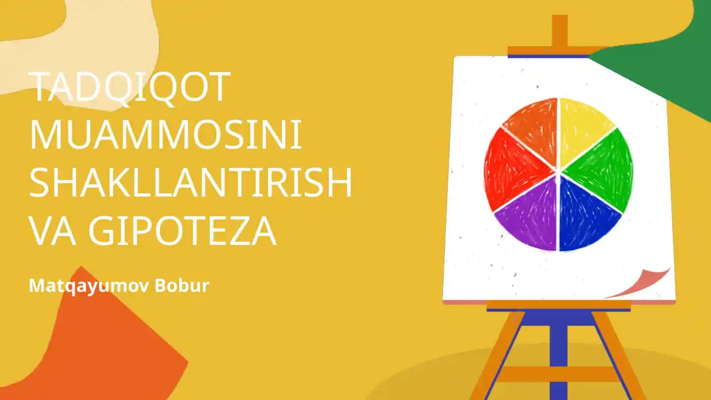 TADQIQOT MUAMMOSINI SHAKLLANTIRISH VA GIPOTEZA