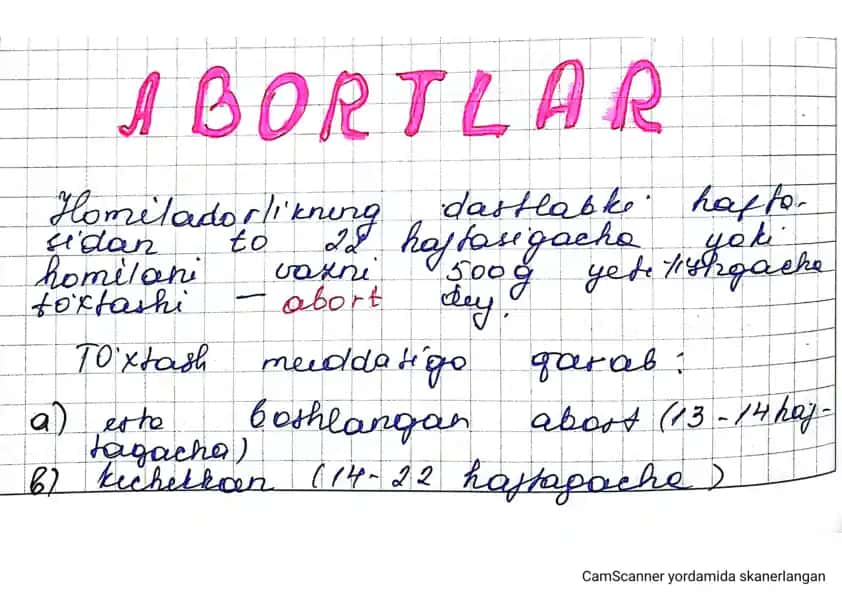 CamScanner yordamida skanerlangan