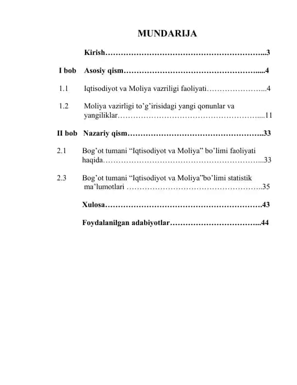 Moliya va Iqtisodiyot