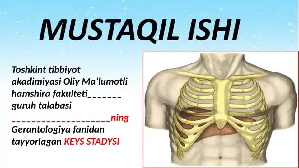 JIGAR CHEGARASINI ANIQLASH