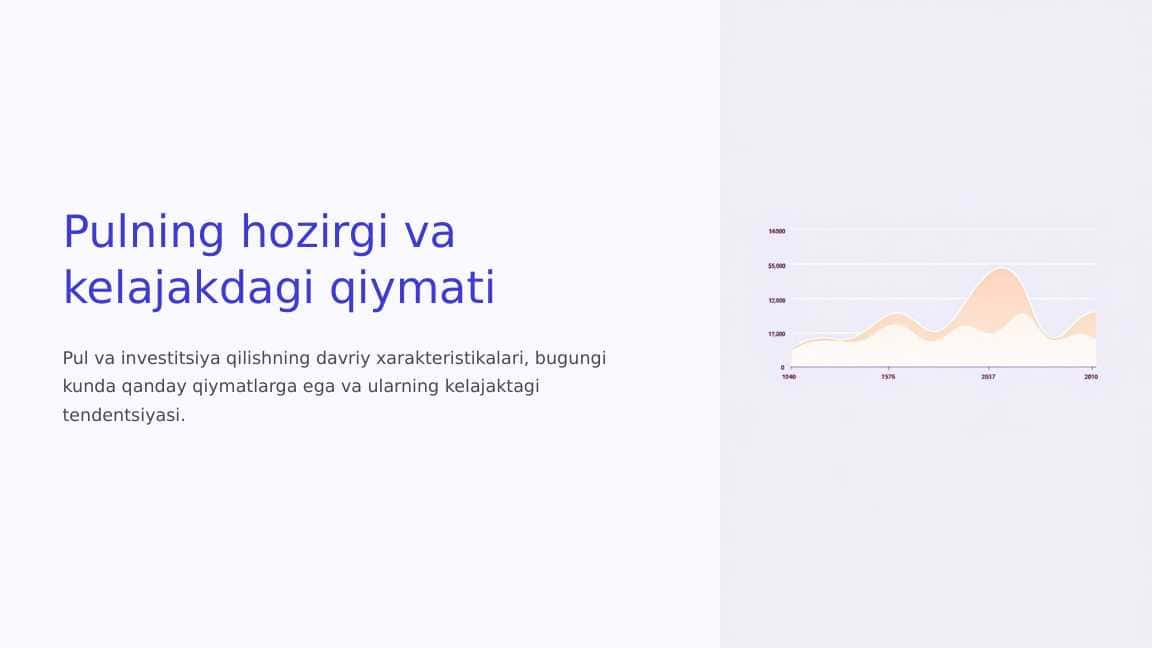 Pulning hozirgi va kelajakdagi qiymati